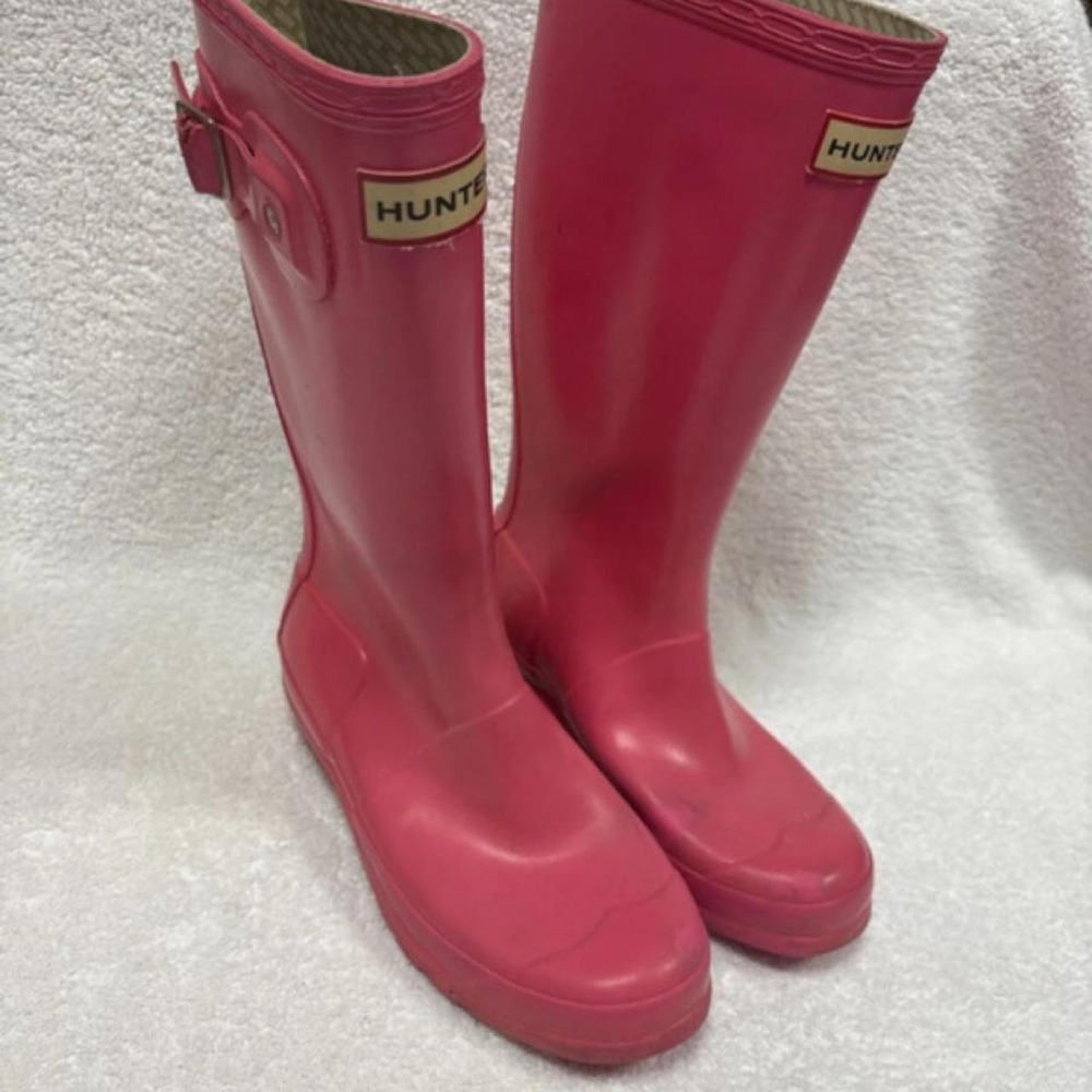 Pink Hunter gorpcore kids rain boots